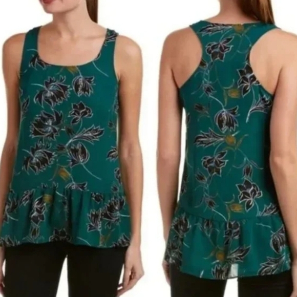 CAbi Zoe Floral Sleeveless Peplum size small - Picture 1 of 7
